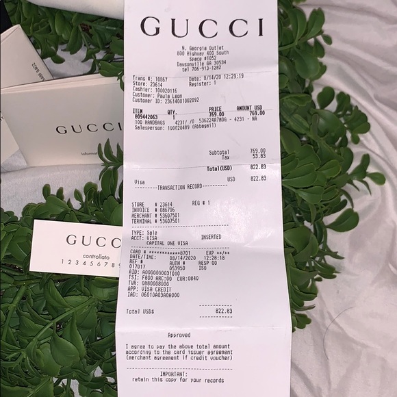 Gucci Blue Bag with Gold Chain - Picture 6 of 7